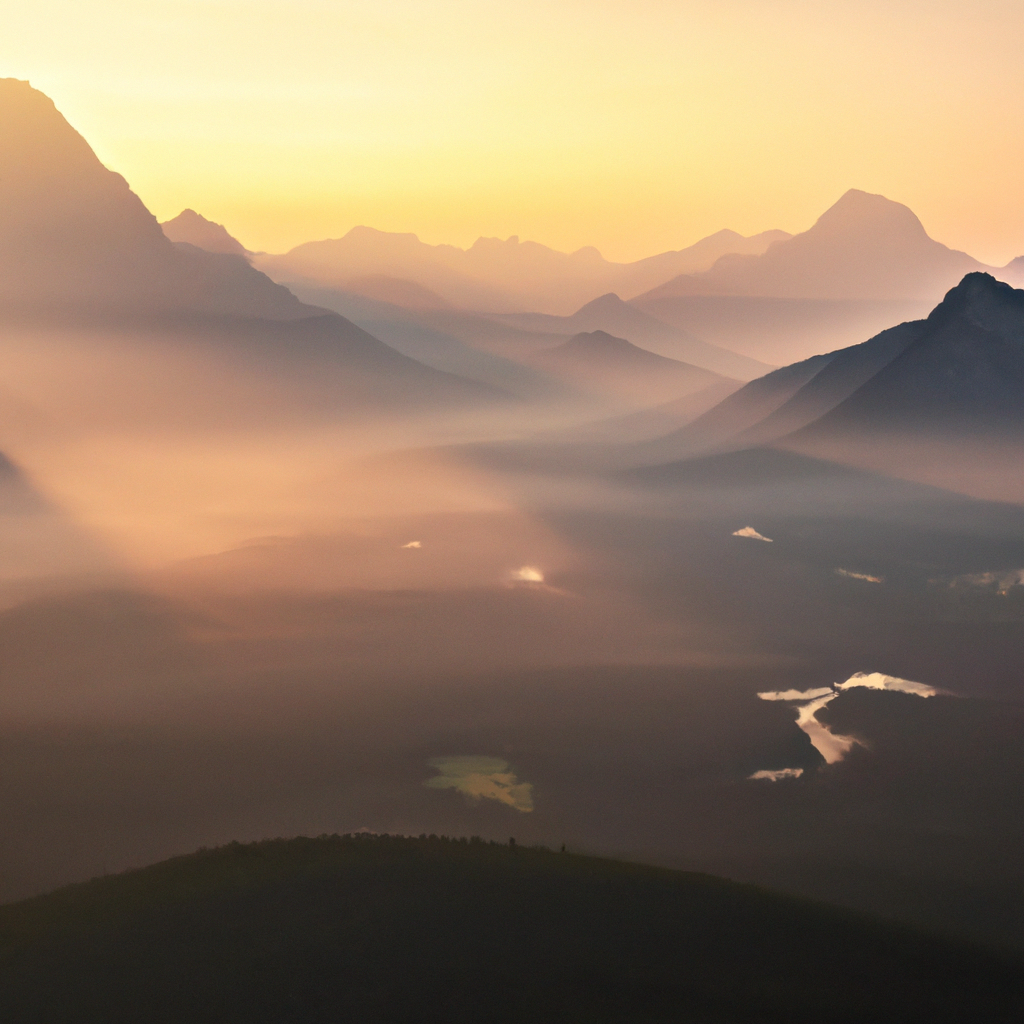 Aerial sunrise over Canadian Rockies symbolizing expansive storytelling horizons